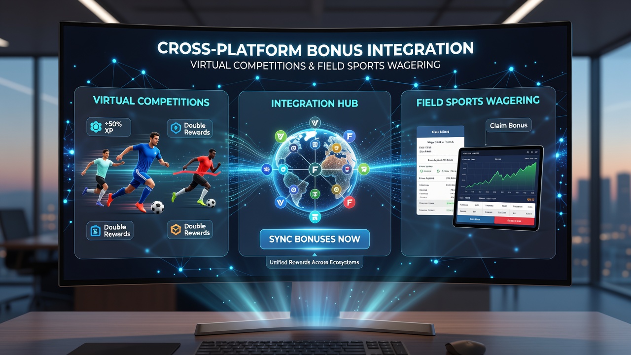 Users managing integrated bonus balances across virtual esports competitions and field sports betting accounts on a single interface