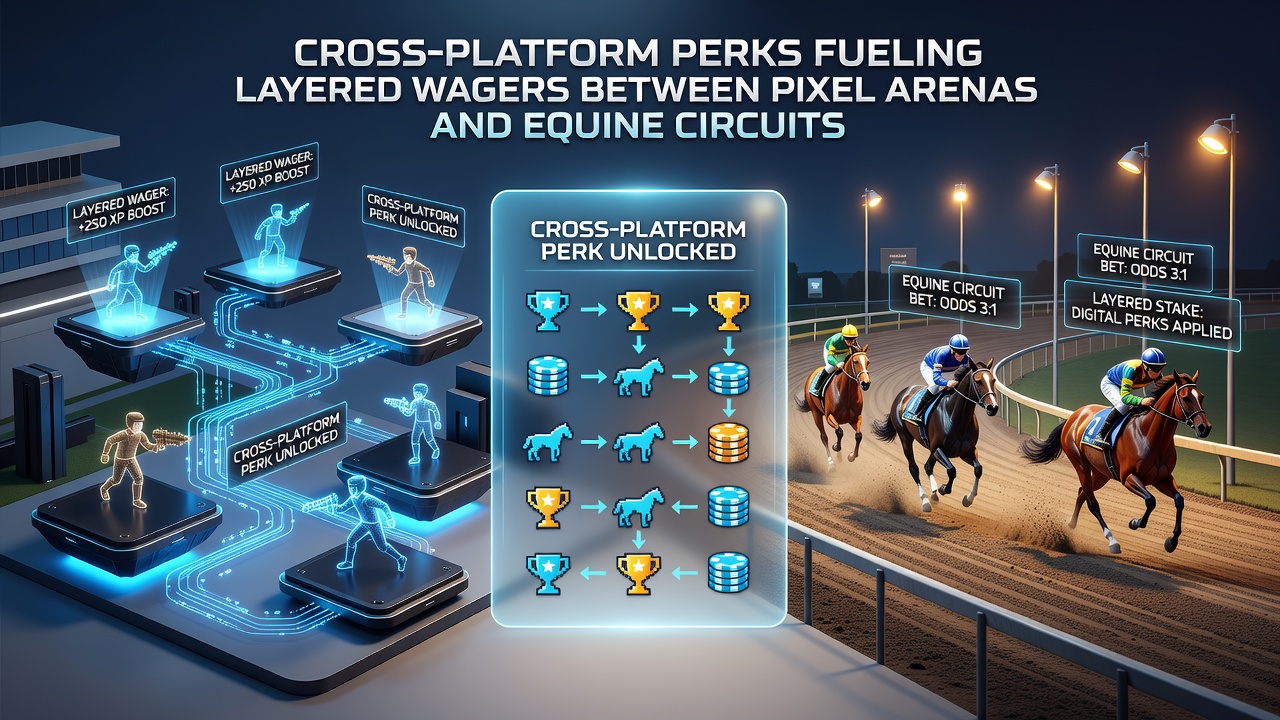 Detailed view of layered accumulator bet slip combining esports and equine selections with active bonus indicators