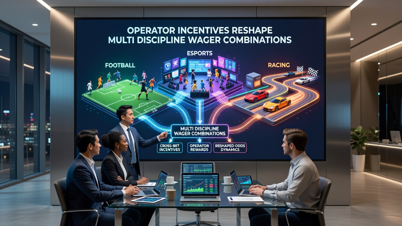 Esports and racing markets merged into accumulator bet slips with operator bonus indicators
